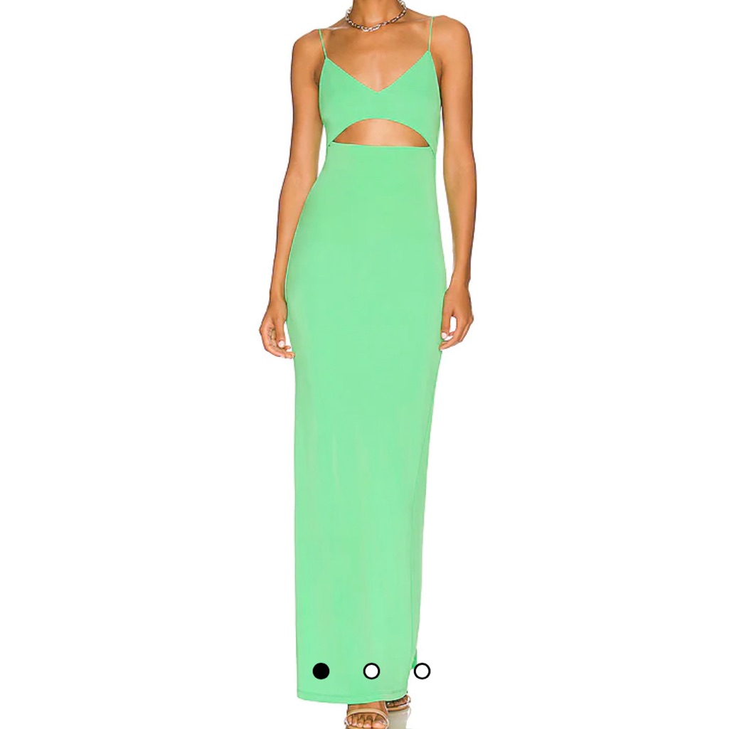 Valli Cut Out Cami Dress In Garden Green